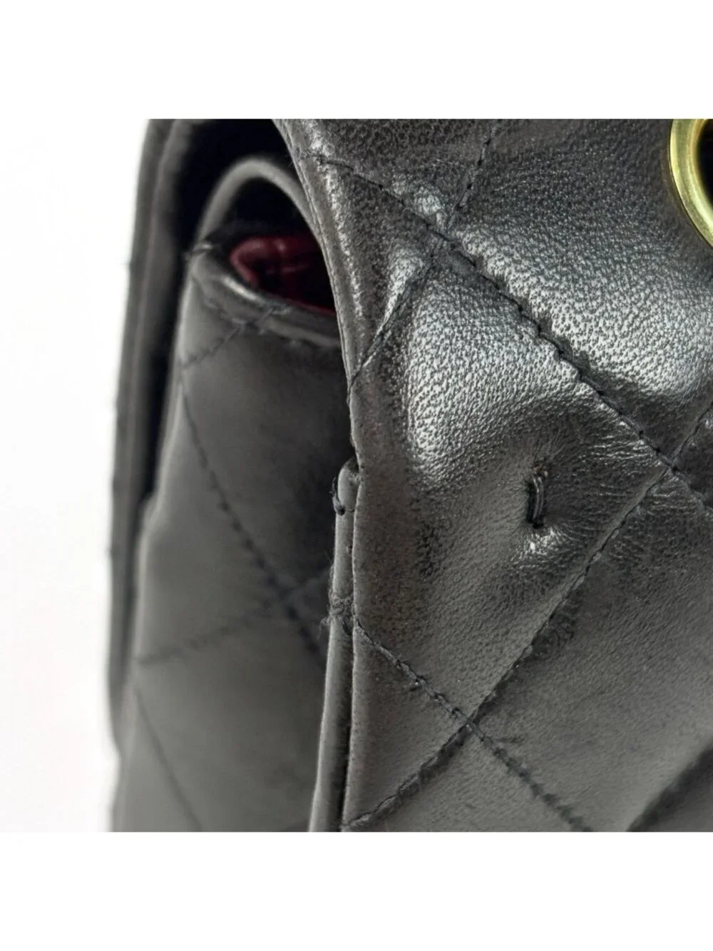 Chanel Quilted Double Flap Chain Shoulder Bag CC Logo Leather Black